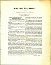 Bulletin électoral appelant à voter pour les candidats de l'Union Constitutionnelle et conservatrice de l'arrondissement de Namur.