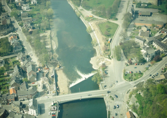 Esneux.Mur anti-crue et station de pompage.