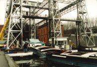 La Louvière. Canal du centre à 300 tonnes. Houdeng-Goegnies. Accident à l'ascenseur n°1.