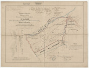 Plan d'une demande en Extension de Concession des Mines de Houille sous partie du territoire de Bouffioulx Formée par la Société charbonnière de Boubier à Châtelet.