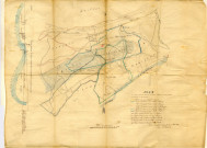 Plan de diverses concessions de mines des environs d'Andenne et de la position des fontaines de cette commune.