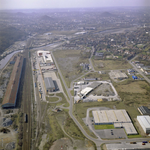 Charleroi. Montignies-sur-Sambre. Basse Sambre. Vues aériennes.