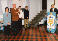Dinant. Collège N.D. de Bellevue. Inauguration d'une cyber-école par les Ministres Lebrun et Onkelinx.