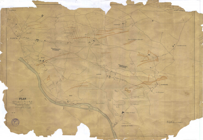 Plan de la Concession de Mine de Plomb de Marche-les-Dames...