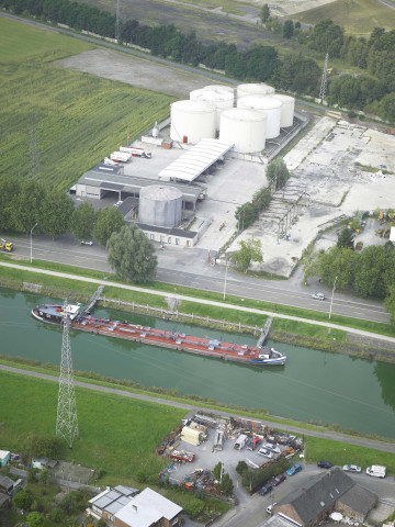 Saint-Ghislain. Tertre. Vues aériennes du canal du Centre.