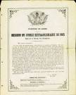 Annonce d'une mission du Jubilé extraordinaire de 1865 donnée, à Jambes, par les pères Rédemptoristes. Ce document est signé par L.-J. Janmart, curé de Jambes.