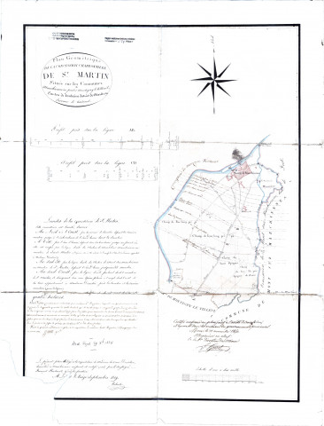 Plan Géométrique de la concession charbonnière de St Martin Située sur les Communes de Marchienne-au-Pont et Montigny le tilleuil,...