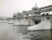 Construction du barrage éclusé d'Ampsin-Neuville