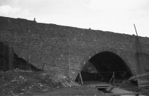 Ciney. Construction du viaduc et du contournement.