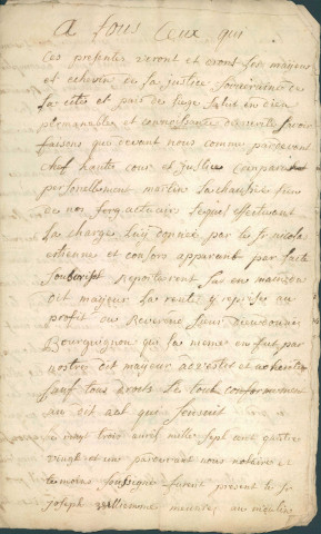 Copie d'un acte de rente que le Nicolas Joseph Estienne, meunier au Neuf moulin de Rachamps, a constitué au profit de Dieudonné Bourguignon, pléban de la collégiale de Dinant.