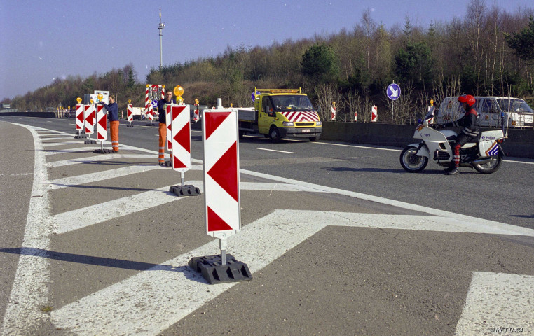 Bastogne. Travaux de réhabilitation des autoroutes E25 et E411.