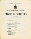 Invitation à participer à l'Exposition générale des Beaux-Arts qui aura lieu, à Namur, du 2 juillet 1871 au 10 août suivant.