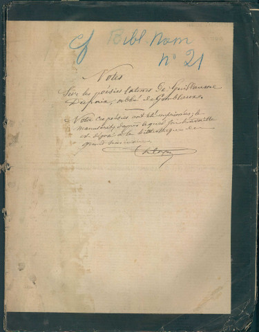 Notes sur les poésies latines de Guillaume Dupaix, abbé de Gembloux.