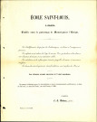 Prospectus publicitaire, signé par le directeur F.-J. Debras, pour l'école primaire Saint-Louis qui ouvrira ses portes le 2 mai suivant.