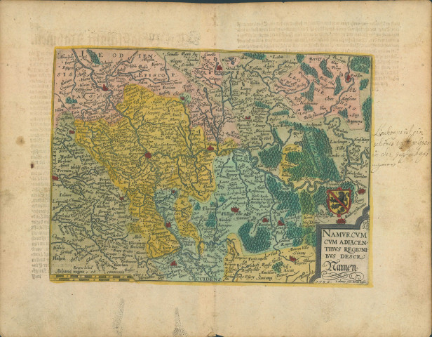 Namurcum cum adjacentibus regionibus descr. Namen
Colonie exc. Johan busm. 1589.