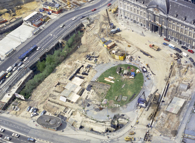 Liège. Place Saint-Lambert en travaux.