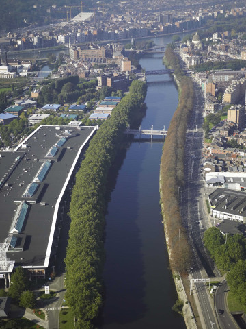 Liège. Angleur. Vues aériennes de l'Ourthe.