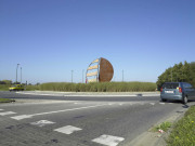 Mont-Saint-Guibert. Giratoire RN4/25 "Le disque".