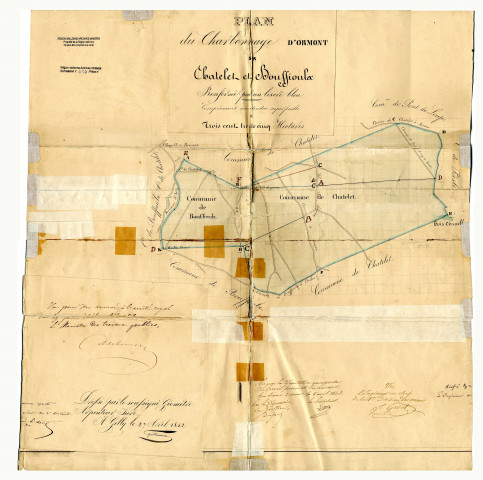 Plan du Charbonnage d'Ormont sur Chatelet et Bouffioulx...