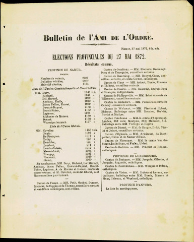 Appel à voter pour les candidats de la liste catholique.