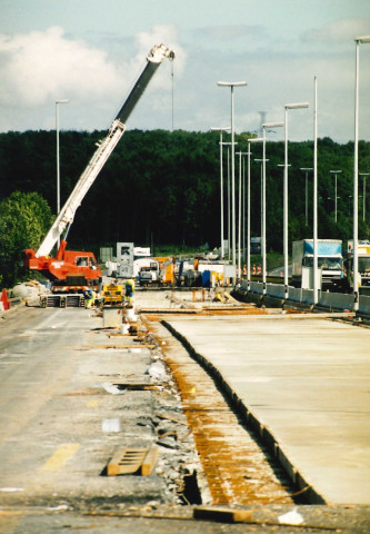 La Bruyère. Rhisnes. Visite du chantier du viaduc.