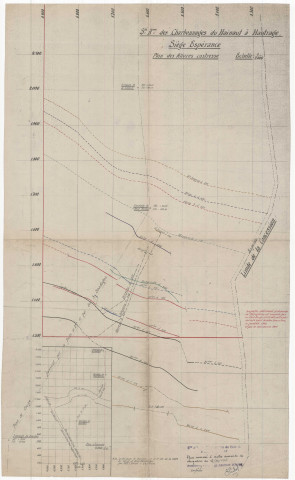 Ste Ame des Charbonnages du Hainaut à Hautrage. Siège Espérance. Plan des Allures costresse.