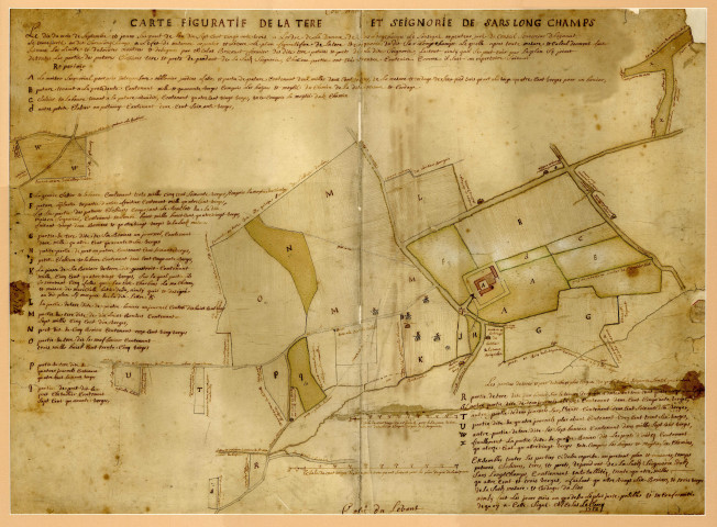 Carte figuratif de la tere et seignorie de sars long champs.