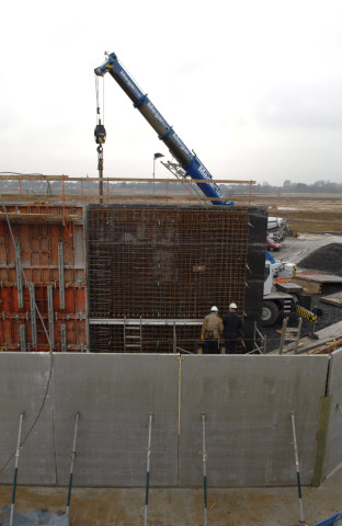 Charleroi. Aéroport de Gosselies. Evolution des chantiers de la nouvelle aérogare.