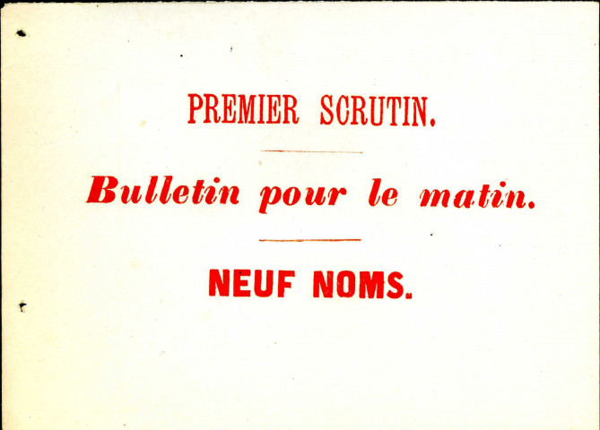 Bulletins de vote.