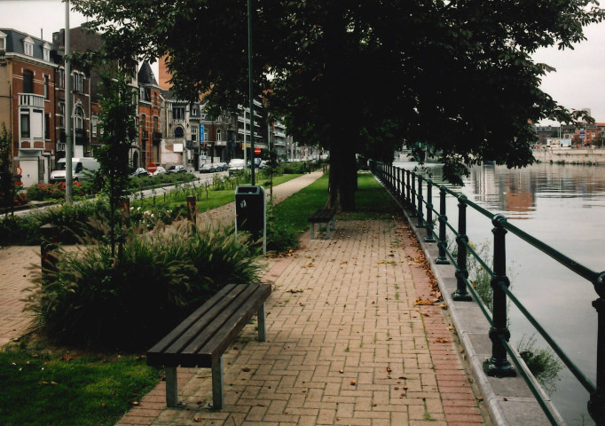 Liège. Bressoux. RAVeL. Aménagement du quai Roi Albert.