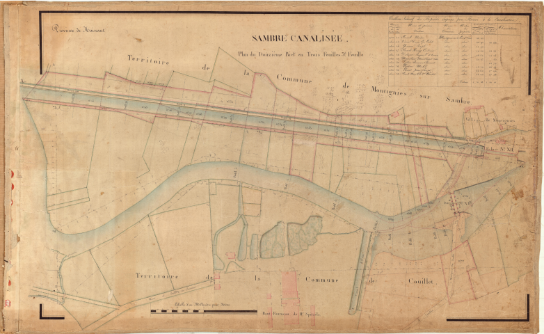 Plans du douzième bief.