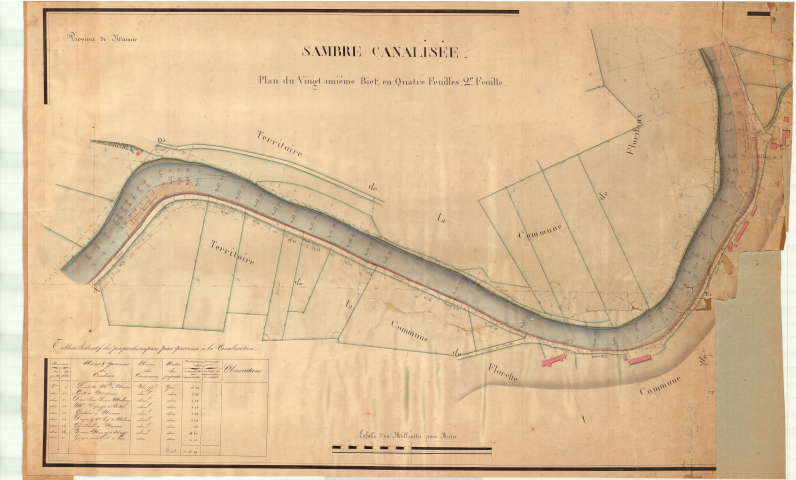 Plans du vingt-et-unième bief.