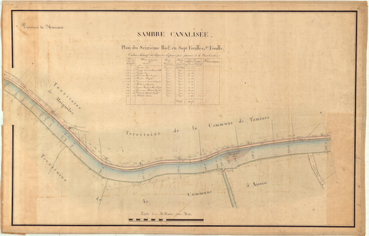 Plans du seizième bief.