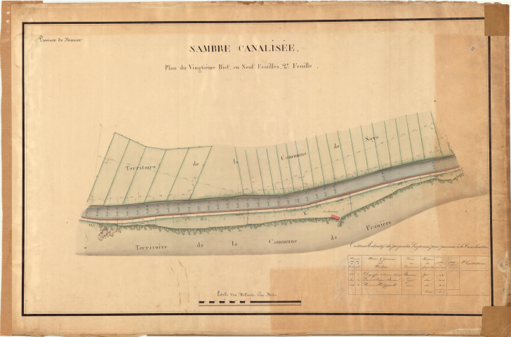 Plans du vingtième bief.