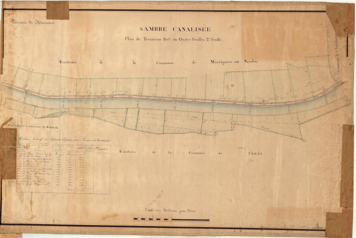 Plans du treizième bief.