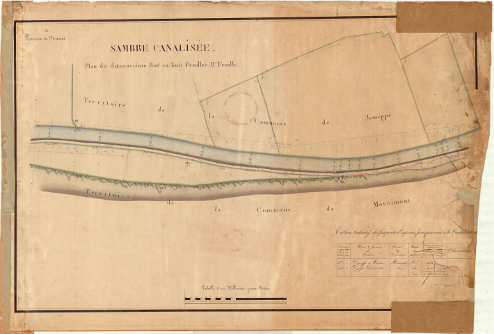 Plans du dix-neuvième bief.