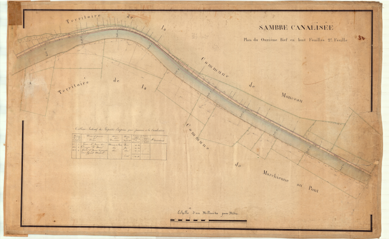 Plans du onzième bief.