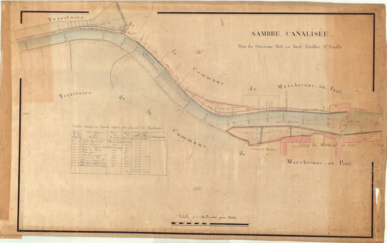 Plans du onzième bief.