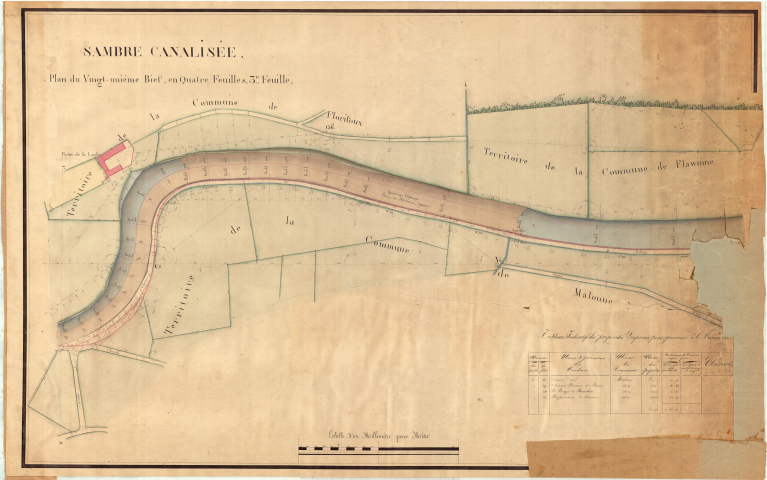 Plans du vingt-et-unième bief.