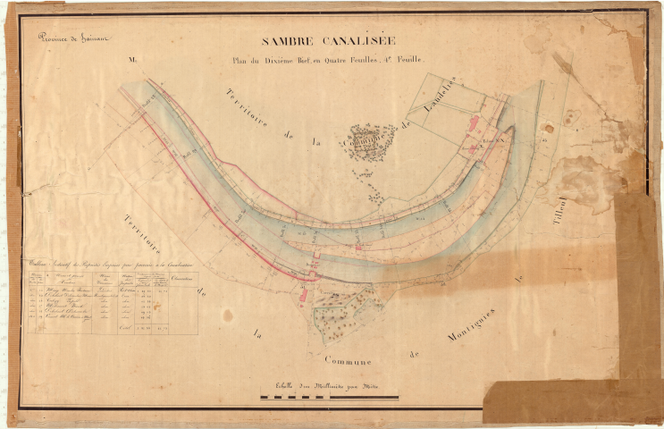 Plans du dixième bief.