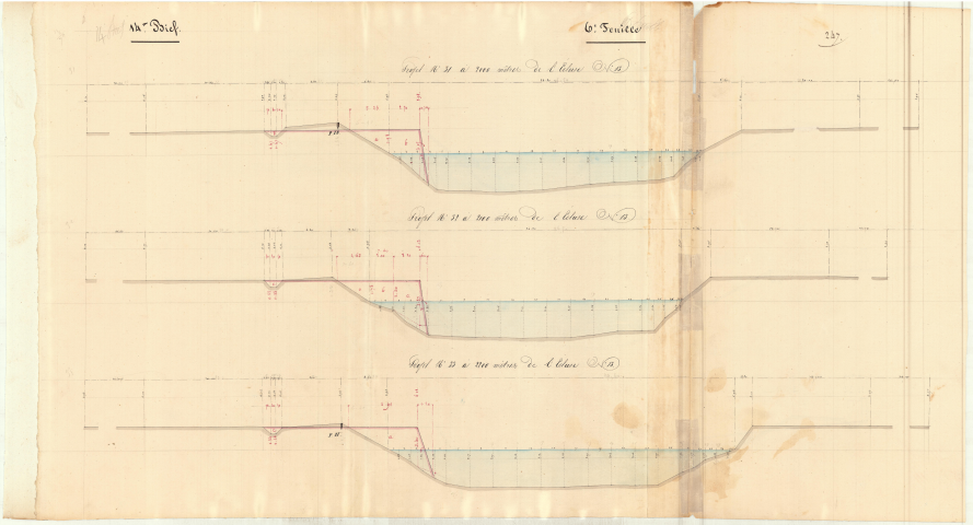 Quatorzième bief. Profils.
