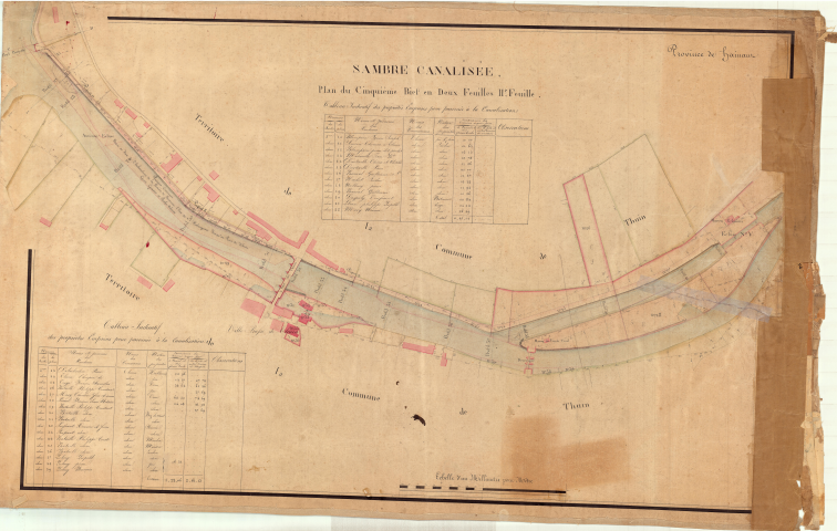 Plans du cinquième bief.