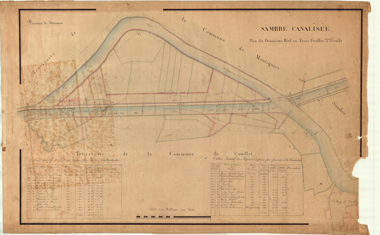 Plans du douzième bief.