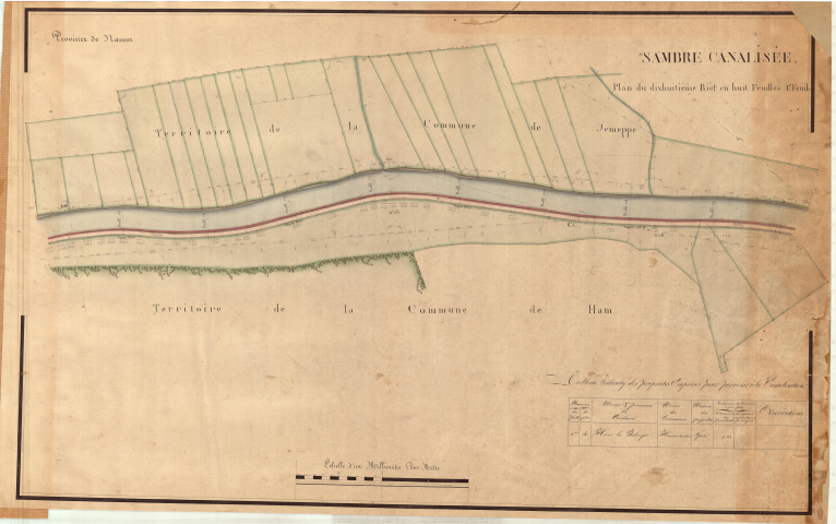 Plans du dix-huitième bief.