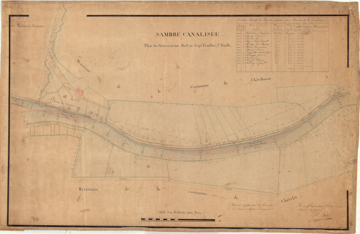 Plans du quatorzième bief.