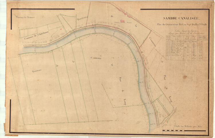 Plans du quatorzième bief.