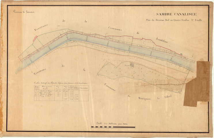 Plans du dixième bief.