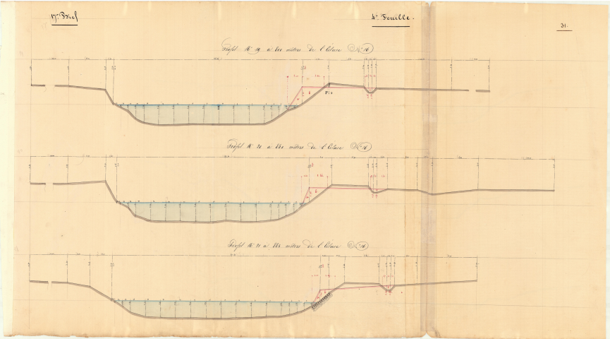 Dix-septième bief. Profils.