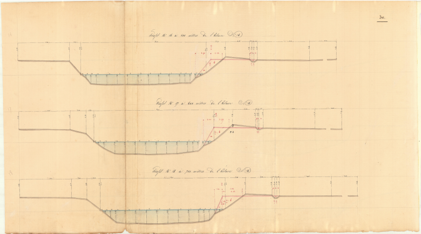 Dix-septième bief. Profils.