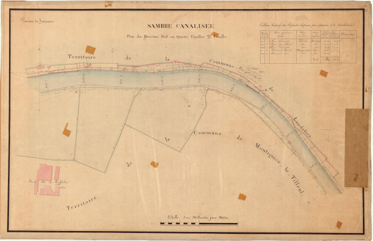 Plans du dixième bief.